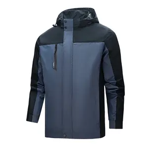 Açık giyim yürüyüş kamp su geçirmez erkek Safari ceket erkekler için açık ceket özel Logo rüzgarlık ceket şık