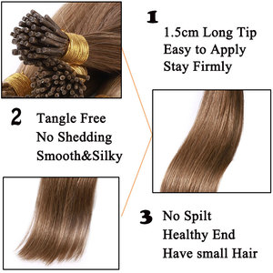 100% con người Remy phần mở rộng tóc phổ biến Peru i-tip thẳng phong cách 10A lớp keratin trái phiếu bán buôn 16-26 inch nguyên - Product Image 2