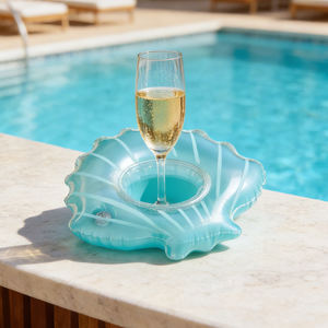 Porte-gobelet coquillage gonflable, porte-boissons flottant <span class=keywords><strong>pour</strong></span> <span class=keywords><strong>piscine</strong></span> et plage, plateau de rangement décoratif <span class=keywords><strong>pour</strong></span> salle de bain et bureau - Product Image 3