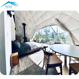 Custom Outdoor Glamping Luxury New Design Resort geodetica Dome Winter Proof Ball Tent <span class=keywords><strong>con</strong></span> pavimento in legno Igloo High Wind Heavy Snow - Product Image 6