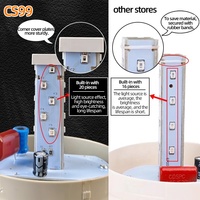 Lampe de signalisation industrielle 380V, LED blanche froide rotative, sirène d'avertissement, plastique durable, durée de vie de 50 000 heures, IP45