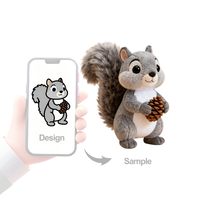 Peluche singe sur mesure OEM/ODM avec rembourrage en coton PP, super douce, brodée, jouet anti-stress – Peluche personnalisée