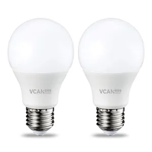 Ampoules LED VCAN E27 9W 60W Équivalent 806LM Lumens 2700K A60 Ampoules à économie d'énergie super lumineuses Ampoule LED E27 non dimmable