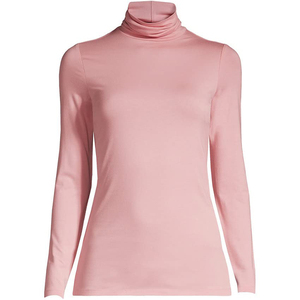 <span class=keywords><strong>T</strong></span>-<span class=keywords><strong>Shirt</strong></span> à col roulé 56% coton 38% rayonne et 6% Spandex Jersey respirant et doux pour femmes - Product Image 4