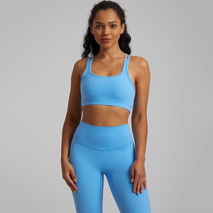 Fitness lulu dames filles course Gym Yoga hauts de soutien-gorge Logo personnalisé grue exercice entraînement femmes sport soutien-gorge - Product Image 6