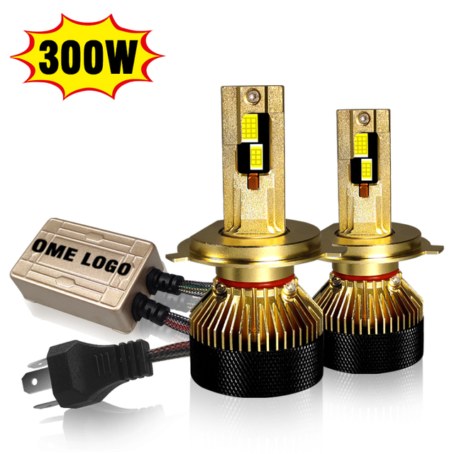 12V 24V 300W 50000LM 6500K IP68 CANBUS Auto Lighting System H1 H3 H4 H11 9005 9006 H7 Led Headlight Bulb led light h7