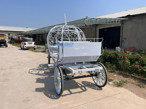 Carruaje Eléctrico de Hierro Blanco Estilo Real, el Más Vendido, Carruaje Eléctrico Blanco para Bodas y Turismo - Product Image 4