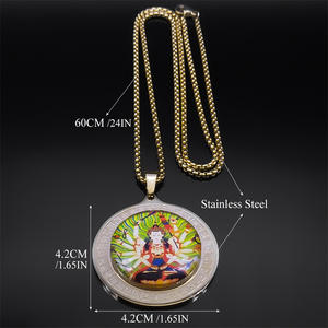 <span class=keywords><strong>จี้</strong></span>พระพุทธรูปทรงวงล้อ<span class=keywords><strong>ม</strong></span>นต์มนต์แห่งจิตวิญญาณสีน้ำเงิน ยี่ห้อพระพุทธเจ้า <span class=keywords><strong>พัน</strong></span><span class=keywords><strong>มือ</strong></span><span class=keywords><strong>กวน</strong></span><span class=keywords><strong>อิ</strong></span><span class=keywords><strong>ม</strong></span> สร้อยคอชุบสแตนเลส - Product Image 4