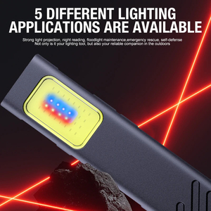Luz <span class=keywords><strong>de</strong></span> trabajo <span class=keywords><strong>de</strong></span> seguridad intermitente, luz <span class=keywords><strong>de</strong></span> advertencia, luz potente, mini linterna portátil para exteriores, mantenimiento, emergencia, EDC, linterna con clip para cuchillo - Product Image 6
