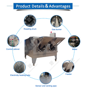 Petit tambour rotatif commercial pas cher café noix <span class=keywords><strong>de</strong></span> cajou amande pois chiche blé maïs graines <span class=keywords><strong>de</strong></span> tournesol machine à torréfier les arachides torréfacteur <span class=keywords><strong>de</strong></span> noix - Product Image 3
