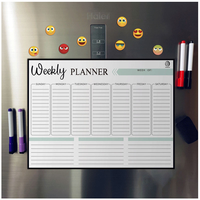 Tableau blanc magnétique personnalisé agenda hebdomadaire babillard effaçable à sec magnétique calendrier mensuel autocollant pour réfrigérateur