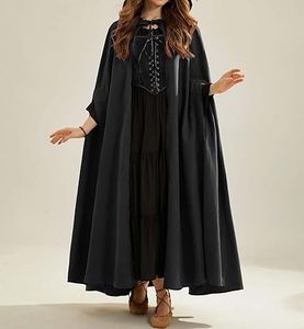 <span class=keywords><strong>Disfraz</strong></span> de Bruja Negra con Capucha <span class=keywords><strong>Medieval</strong></span>, Capa de Mago, Fiesta de Carnaval, Especial, Punk - Product Image 3