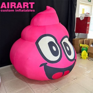 Événement personnalise le <span class=keywords><strong>caca</strong></span> gonflable de personnage de dessin animé rose - Product Image 1
