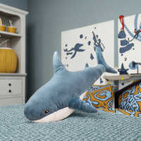 Nouvelle peluche rayée tendance 2025, requin super doux, coussin en peluche, broderie en coton PP, 120 cm, cadeau populaire pour la Saint-Valentin, unisexe