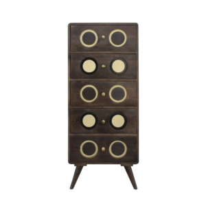 Wooden Drawer <b>Chest</b> Cabinet with Multiple Drawers for Bedroom <b>Storage</b> Heavy Duty Solid Wood Furniture with Premium Polish Finish - Product Image 1