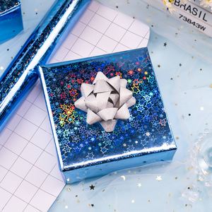 Large quantity customizable lake <b>blue</b> star laser daily packaging <b>paper</b> for gift wrapping - Product Image 5