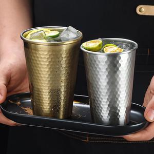 Stainless Steel Tumbler 304 Diamond Pattern Single Layer Beverage Cup For Party Drink Serving - Product Image 4