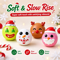 Vente en gros de jouets anti-stress à presser à remontée lente pour Noël, en forme de Père Noël, Bonhomme de neige, Renne, pour enfants, boîte surprise de Noël