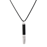 Inhalateur sans fumée en acier inoxydable pour arrêter de fumer et soulager l'anxiété – Outil de respiration consciente – Collier respiratoire