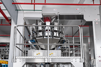 Machine d'emballage automatique de chips de pommes de terre, peseuse multi-têtes, ensacheuse verticale 100-130 sachets/min pour aliments soufflés
