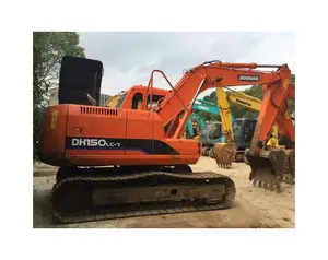 Doosan 150 Wiel Hydraulische Graafmachine Rubber Wiel Graafmachine Te Koop Gebruikt Originele 2020 Shanghai Geleverd Cummins Doosan. Motor