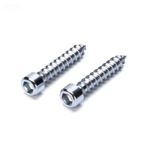 Tornillos autorroscantes de cabeza hexagonal M5 M6, zincados, de cabeza cilíndrica para aplicaciones en muebles de madera, estándar métrico, grado B, nivel 4.8 - Product Image 1