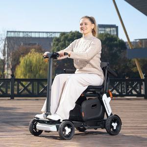 Scooter de mobilité pliable tout-terrain, moteur 120W, 20KG léger, siège plus grand, rangement, fauteuil inclinable réglable - Product Image 5