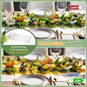 Decoración <span class=keywords><strong>de</strong></span> Interior con Luz LED, Imitación <span class=keywords><strong>de</strong></span> Ratán, Huevo <span class=keywords><strong>de</strong></span> Pascua Artificial, Zanahoria <span class=keywords><strong>de</strong></span> Ratán, Decoraciones para Fiestas - Product Image 2