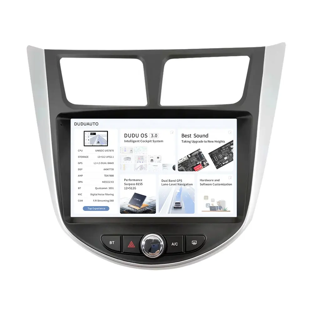 MEKEDE du7 autoradio lettore android schermo di visualizzazione lettore dvd BT GPS DSP FM per lo stile originale auto per Hyundai Verna 2010-2016