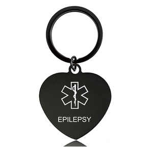 قلادة طبية مخصصة من الفولاذ المقاوم للصدأ مع نقش شخصي لمرض السكري النوع الأول والصرع ومضادات التخثر للنساء - Product Image 4