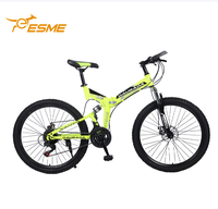 Vélo pliant en titane de 22 et 24 pouces pour hommes à bas prix avec cadre léger Vélo de montagne OEM supportant 27 vitesses disponibles