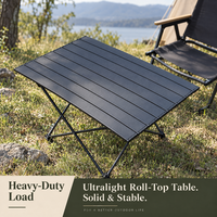 Table de camping pliante portable en alliage d'aluminium rectangulaire pour pique-nique et barbecue, vente en gros d'usine