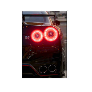 Lámpara LED para Auto Deportivo GTR, Pintura Moderna y Sencilla, Mural Decorativo Rectangular Enmarcado para Sala de Esports y Dormitorio, Alimentación por CA - Product Image 6