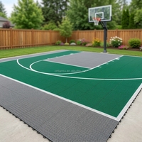 Dalles de sol modulaires antidérapantes en PP pour terrains de sport extérieurs, pour basketball, badminton, terrain de sport multi-usages