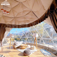 Dropshipping Dômes géodésiques 5 étoiles Dôme de glamping Maison Hôtel 8 M avec toile isolée Dôme de luxe en pvc Tente Domo