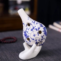 Nouvelle ocarina en céramique pour débutants, 6 trous, tonalité Alto C, instrument de musique ethnique chinois traditionnel professionnel