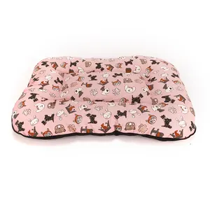 厂家定制毛绒狗床粉色绿色舒适现代折叠沙发宠物床