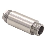 Cylindre de gaz CO2 rechargeable en acier inoxydable usiné sur commande CNC, mini cartouche de CO2 réutilisable pour gonfleur de pneus