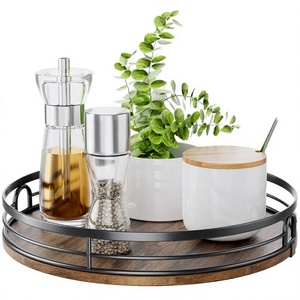 Bandeja de Almacenamiento de Té de Una Sola Capa, Portátil, de Madera Maciza con Lacado Japonés Moderno, para Cocina, Baño, Armario, Almacenamiento de Postres y Pasteles - Product Image 4