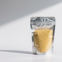 Sachet Doypack Scellable avec Fermeture Ziploc, Réutilisable, en Aluminium Transparent Doré Argenté de Qualité Alimentaire