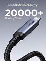 UGREEN L706 kabel USB C, 240W USB 4 Gen4 80Gbps Tipe C 17K Dual 8K Triple 4K Display PD3.1 pengisian cepat untuk MacBook iPad iPhone