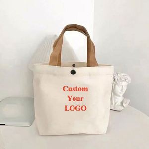 Sac fourre-tout en toile premium avec poignée en coton, broderie personnalisée, trousse de maquillage réutilisable et logo personnalisé pour la sublimation - Product Image 1