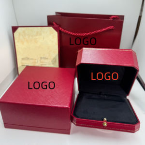 Kotak kemasan perhiasan merah penghitung <span class=keywords><strong>CA</strong></span> rumah kartu cincin gelang kalung kotak perhiasan pabrikan kotak hadiah penyimpanan Premium - Product Image 1