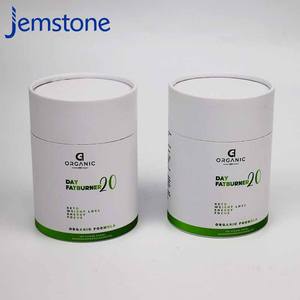 100% reciclado Biodegradable diseño libre círculo papel lata caja de papel té tubo de papel embalaje - Product Image 1