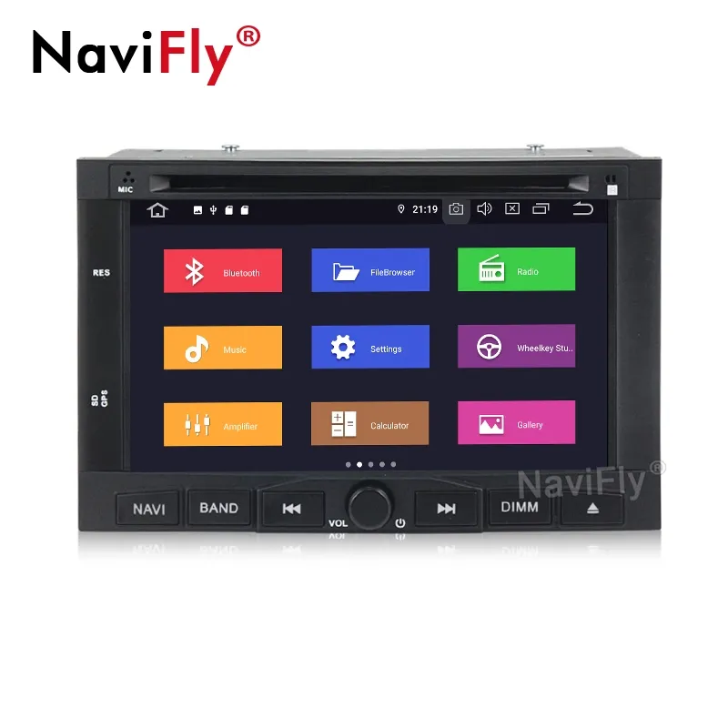 NaviFly 7 ''sistema de áudio do carro de vídeo do carro para Peugeot 3005 3008 5008 car dvd player 4 + 64 PX6 Android 9.0 GB