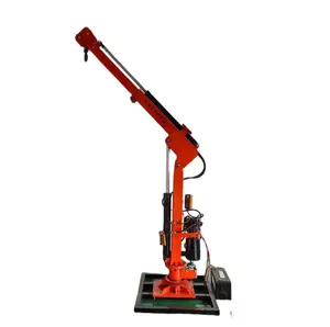 1Ton 2Ton 360 Jib Crane Elevación eléctrica Rotación telescópica Control remoto Pluma hidráulica Coche Camión Grúa móvil Cabrestante eléctrico