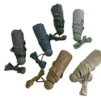 Parapluie de voyage moderne manuel pliable en cinq sections, double usage soleil/pluie, compact et portable, protection UV pour adultes