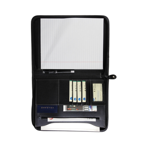 Cartella di Presentazione in Vera Pelle Formato A4 con Clip Portadocumenti, Portafoglio Premium con Logo Personalizzato Marca <span class=keywords><strong>TSH</strong></span> - Product Image 3
