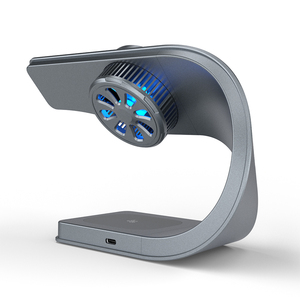Support de chargeur magnétique sans fil <span class=keywords><strong>TEC</strong></span> Cooling 15W, station de charge rapide 4 en 1, dock en aluminium QC3.0 pour iPhone, Apple Watch, AirPods - Product Image 2