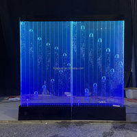 Écran de séparation en rideau d'eau LED RVB coloré - Fontaine d'eau décorative pour restaurant, hôtel, salon